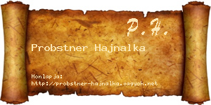 Probstner Hajnalka névjegykártya